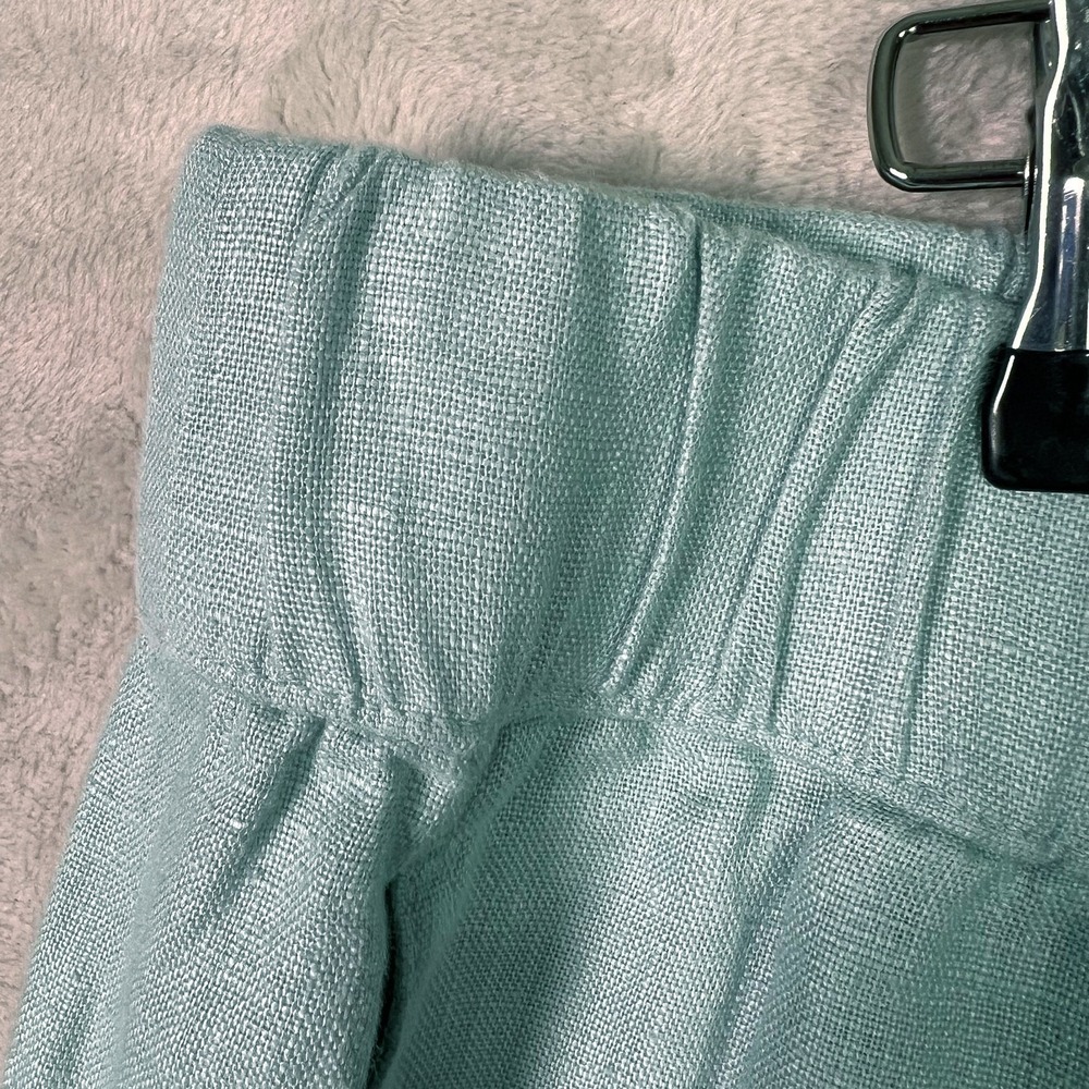 NWTnPure Jill Linen Crop Pants Pull On Elastic Waist Womens XL Lucite Coastal - Picture 5 of 11